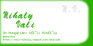 mihaly vali business card